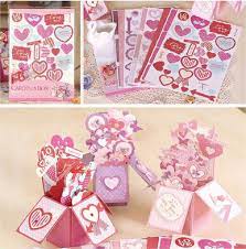 Create your own explosion box card! Sweet Valentine Love Pop Up Box Card Diy Handmade Card In A Box Tutorial For Wedding 3d Greeting Card Making Kit Buy At The Price Of 10 45 In Aliexpress Com Imall Com
