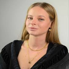 cadena con aguamarina