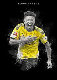 Tons of awesome jadon sancho wallpapers to download for free. Jadon Sancho Iconic Celebration Paintings Art Football Illustration Football Poster Sancho