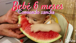 Ver otras galerías de fotos. Bebe 6 Meses Comiendo Sandia Abril Doruba Youtube