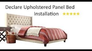 Luxury king size upholstered platform bed with storage. Declare Upholstered Panel Bed Installation Youtube