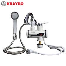 Instalasi water heater listrik yang rapi di gedung. 3000w Temperature Display Instant Hot Water Tap Tankless Electric Faucet Kitchen Instant Hot Faucet Water H Water Heater Hot Water Heater Electric Water Heater