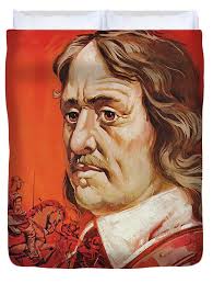 Oliver Cromwell portrait Duvet Cover by Angus McBride