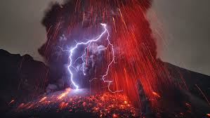 64 volcanic lightning wallpapers on