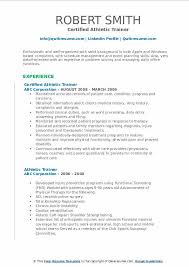 athletic trainer resume samples