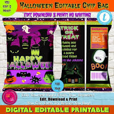 If you are careful to remove just a bit of fabric when squaring up, you can probably cut five segments per strip set. Instant Download Cute Halloween Treat Bag 5 5 X 8 5 Printable Treat Bag Halloween Printable Chip Bag Party Supplies Party Favors Games Safarni Org