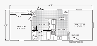 Our 1 bedroom house plans and 1 bedroom cabin plans may be attractive to you whether you're an empty nester or mobility challenged, or simply want one bedroom on the ground floor (main level) for convenience. Howey 1 Bedroom Single Wide Mobile Home Floor Plans Hd Png Download Kindpng