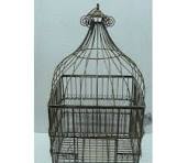 Antique Rustic Finished Metal Bird Cage With Hanging Hook Handmade  Decorative Customized Metal Bird Cage for Garden Decor