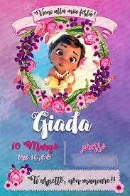 Invito Digitale Oceania Moana Feste Di Compleanno A Tema Idee Per Feste Di Compleanno Inviti Di Compleanno