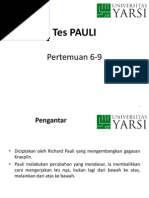 Dari hasil tes menunjukkan bahwa subjek memiliki emosi yang cenderung tidak stabil dan sangat berpengaruh pada hasil. Interpretasi Pauli