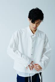 yaunn ブルゾンタイプ シャツ 白 cotton jacket like shirt white 27 000 円 税込 シャツ メンズ 白