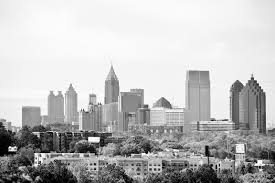 Atlanta Skyline Art Black And White Framed Photo Print Of Downtown Atlanta Skyline Black And White Print Picture Image Fine Art Photography Large Framed Print Wall Decor Art For Sale Stock Photo P Atlanta Skyline Large Framed