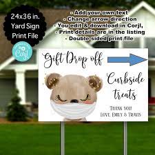 Drive By Baby Shower Yard Signbear With Maskboy Baby Shower Etsy Baby Shower Signs Baby Bear Baby Shower Woodland Creatures Baby Shower