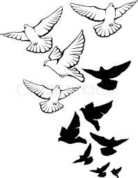 Black And White Pigeon Drawing Flying Pigeons Background Hand Drawn Vector Illustration Jpg Dove Tattoo Design Dove Tattoo Pigeon Tattoo