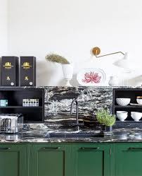 Dark Green Kitchen Cabinets With Black And White Marble Countertops Sfgirlbybay Green Kitchen Cabinets Green Kitchen Dark Green Kitchen