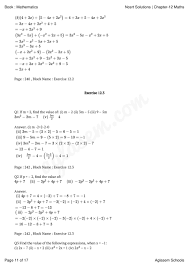 • a term is the product of factors. Ncert Solutions For Class 7 Maths Chapter 12 Algebraic Expressions Aglasem Schools