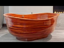 wooden bathtub, handmade