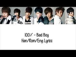 100 Bad Boy Han Rom Eng Color Coded Lyrics Youtube