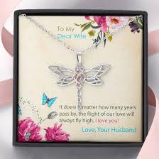 Solid recycled metal gift idea is a great present for him, her, parents, grandparents or couple on 20 years of marriage 17 8% off 20th Wedding Anniversary Gift For Wife Dragonfly Necklace