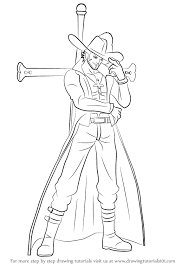 Learn How To Draw Dracule Mihawk From One Piece One Piece Step By Step Drawing Tutorials