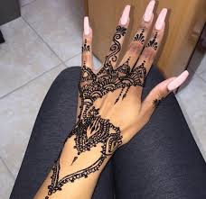 Squareletto Nails Ft Henna Tattoo Cute Nails Tattoos Nails