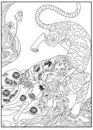Coloriage fille sont des images en noir et blanc de bébés mignons dans diverses tenues. Image De Tigre A Imprimer Et Colorier Coloriage De Tigres Coloriages Pour Enfants