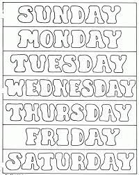 He believed that children are like rose buds in the. Days Of The Week Coloring Pages Coloring Home