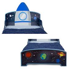 What's the best rocket ship for a toddler? Delta Children Space Adventures Rocket Ship Wood Toddler Bed
