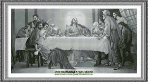 This pdf counted cross stitch pattern available for instant download. A 2105 Last Supper Black And White Cross Stitch Thomas Subandriyo Cross Stitch