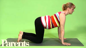 This pose sequence, often called cat and cow, helps to strengthen and maintain flexibility in the lower back and abdomen. Prenatal Yoga Poses The Cat Cow Parents Youtube