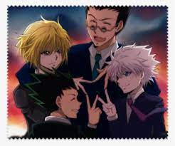 Gon freecs & killua zoldyck (1086) kurapika/leorio paladiknight (586) hisoka/illumi zoldyck (266) alluka zoldyck & killua zoldyck (180) gon freecs & kurapika & leorio paladiknight & killua zoldyck (118) kurapika & leorio paladiknight (110) gon freecs & alluka zoldyck & killua zoldyck (82) gon freecs/hisoka (57) gon freecs & mito freecs (49) Glasses Cleaner Hunter X Hunter Gon Killua Kurapika Leorio Png Image Transparent Png Free Download On Seekpng