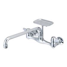 Shop for wall mount kitchen faucets in shop kitchen faucets by type. Central Brass Wallmount Chrome Kitchen Faucet With Soap Dish 0048 Ua3 Rona