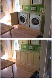 For example, the lg machines have a cover cap, which you open and wipe out the excess lint. Hidden Washer And Dryer Hidden Laundry Laundry In Bathroom Laundry Room Bathroom