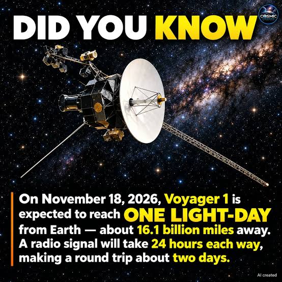 This is Voyager 1, the farthest thing humans have ever built. It launched in 1977 and left the Sun's giant bubble, the heliosphere, in 2012. Now it is flying through interstellar space.