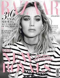 Harper S Bazaar Singapore Back Issue April 2018 Digital Jennifer Lawrence Photoshoot Jennifer Lawrence Magazine Cover