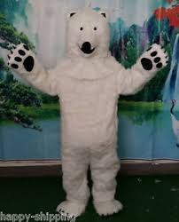 Details About New Professional Polar Bear Mascot Costume Fancy Dress Adult Size