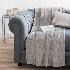 Plaid Gris 150x230 Theotime Maisons Du Monde