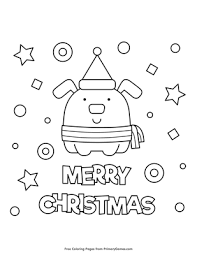 The right to be loved coloring sheet 5. Merry Christmas Dog Coloring Page Free Printable Pdf From Primarygames