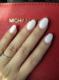 Perfect For Valentines Day Baby Pink Round Nails Shortsquarenails Funnailartideas Acrylicnailscoffin Rounded Acrylic Nails Round Nails White Acrylic Nails