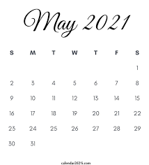 May 2021 Calendar Printable In 2020 Calendar Printables 2021 Calendar Calendar