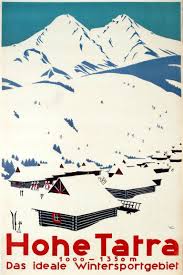 Neuzil Original Vintage Winter Sports Ski Poster Hohe Tatra High Tatras Czechoslovakia Ski Posters Vintage Ski Posters Vintage Ski