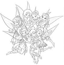 Tinkerbell And Her Friends Coloring Pages Jpg 698 701 Desenhos Pra Colorir Tinkerbell Colorir