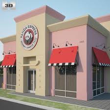 panda express restaurant 01 3d model ad express panda restaurant model panda express restaurant panda