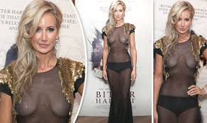 Lady Victoria Hervey flashes nipple covers in see-through dress at ...