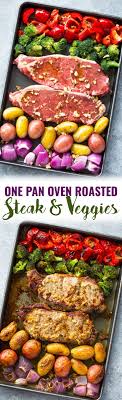 One Pan Oven Roasted Steak And Veggies Recipe Easydinner Dinnerrecipe Sheet Pan Dinners Recipes Sheet Pan Cooking Sheet Pan Recipes