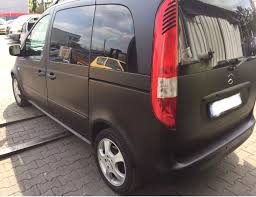 Mercedes Vaneo W414 Mattschwarz Black Matte Folierung Car Wrapping Folierung Mattschwarz