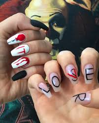 We have the perfect addition to your beauty routine. It Inspired Nails Horror Nails Grunge Nails Fall Acrylic Nails