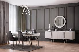 Metal ayaklı yemek odası modelleri yemek odanızda istediğiniz her türlü atmosferin hakim olmasını kolaylıkla sağlayabilirsiniz. Alins Yemek Odasi Takimi Inobilya