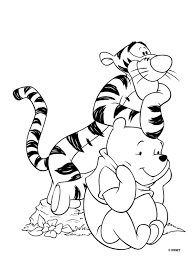 Winnie the pooh coloring pages. Winnie The Pooh And Tigger Coloring Page 1001coloring Com