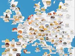 this map shows europe s most popular cheeses by region com imagens mastro shows
